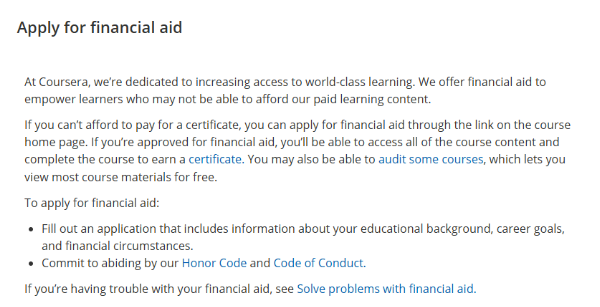 Apply for financial aid 