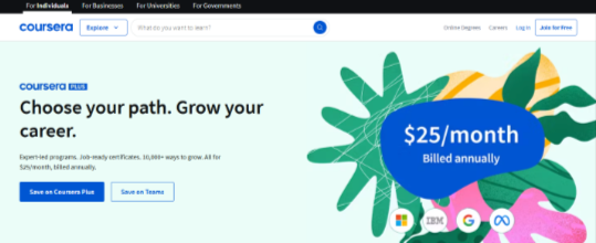 Coursera Homepage
