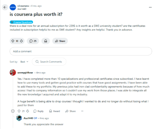 Coursera Plus Honest Reviews