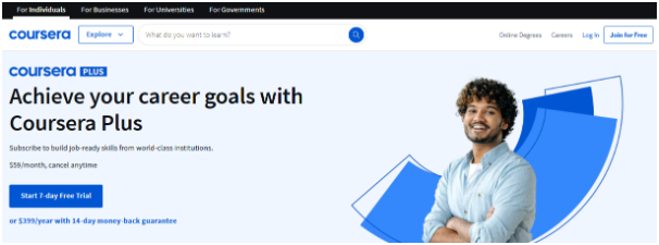 Coursera Plus page