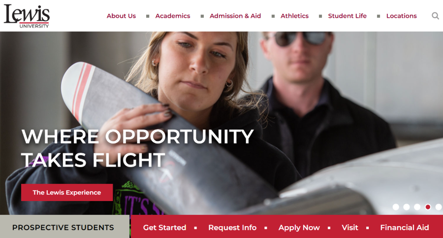 Lewis University home page 