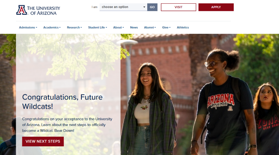 University of Arizona home page 