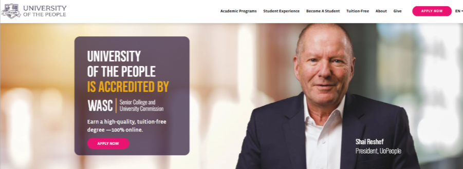 University of the People home page 
