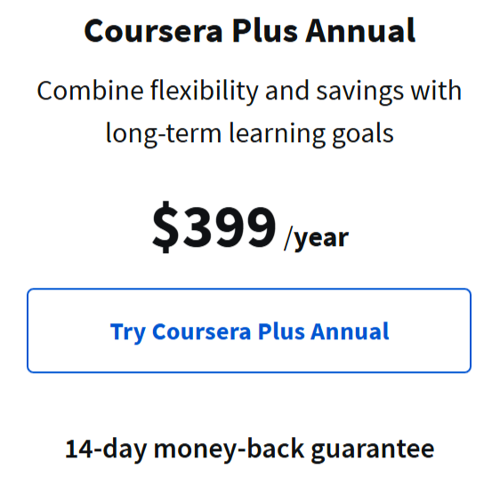 select the annual plan