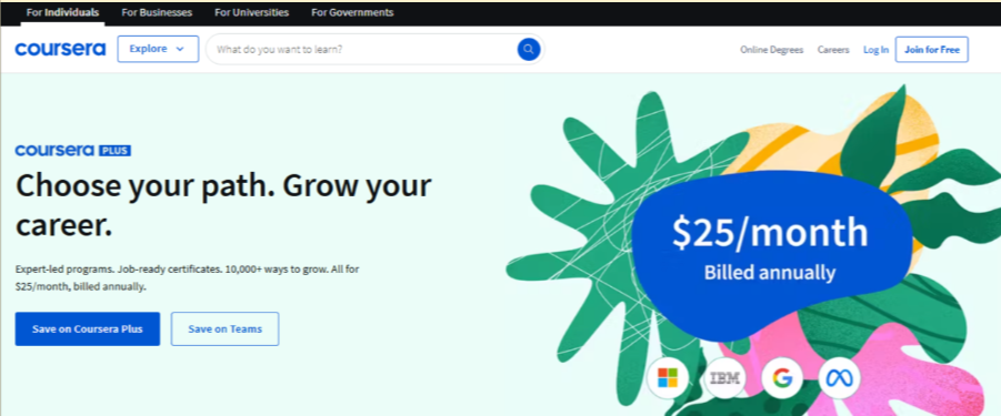 Coursera Homepage

