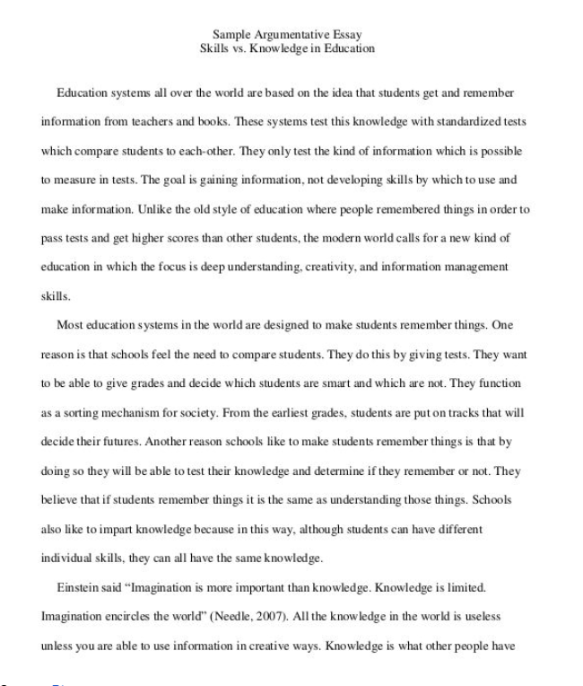 Classical argumentative essay