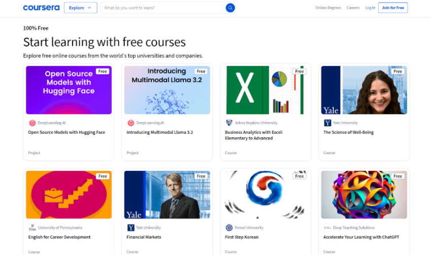 coursera free courses