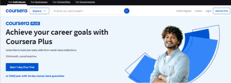 Coursera Plus Homepage