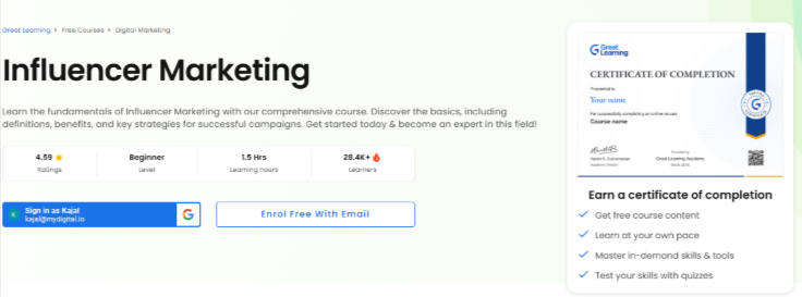 Free Influencer Marketing Course