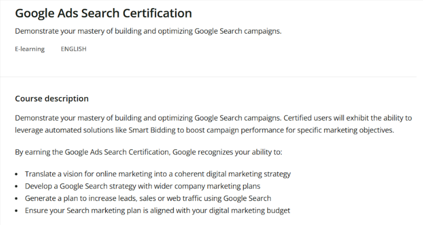 Google Ads Certification