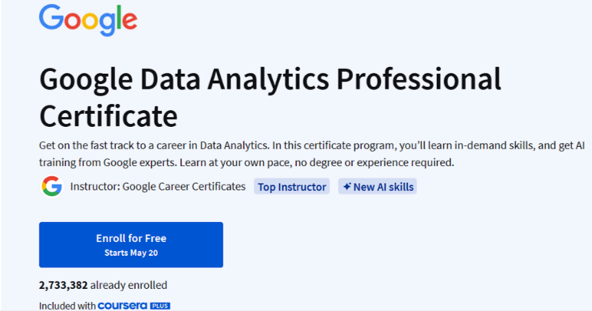 Google Data Analytics Certificate