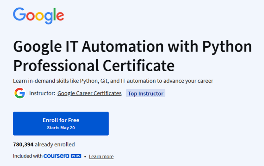Google IT Automation