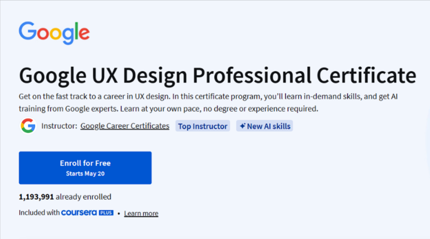 Google UX Design Certificate