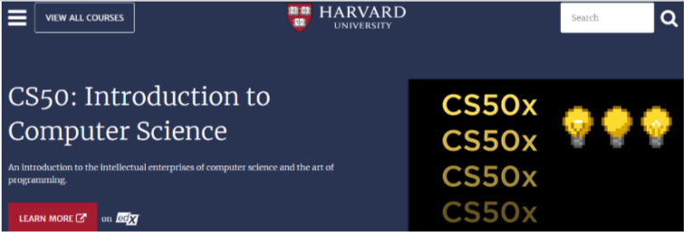 Harvard’s CS50x computer science intro