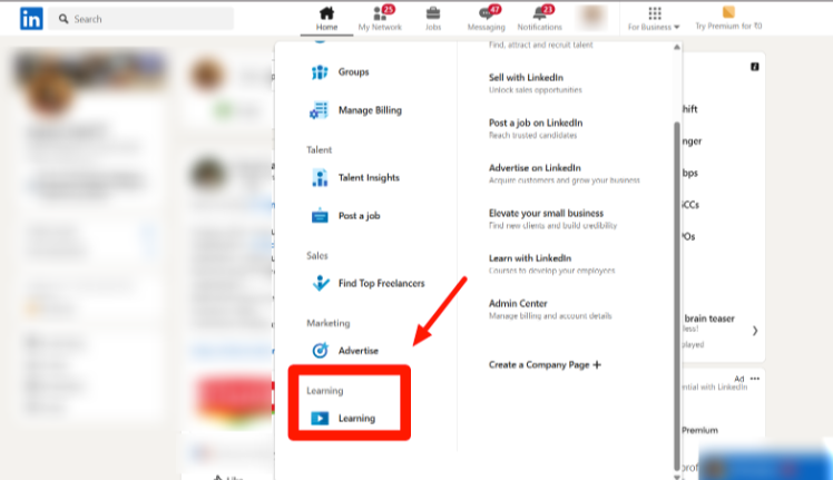 Access the LinkedIn Learning Platform