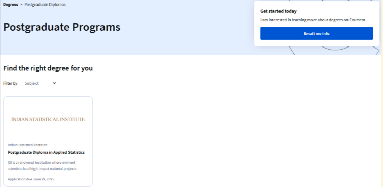 Coursera Post Graduate Program Coursera Post Graduate Program