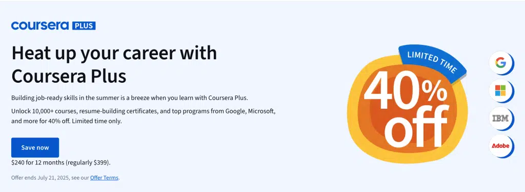 Coursera Summer Sale