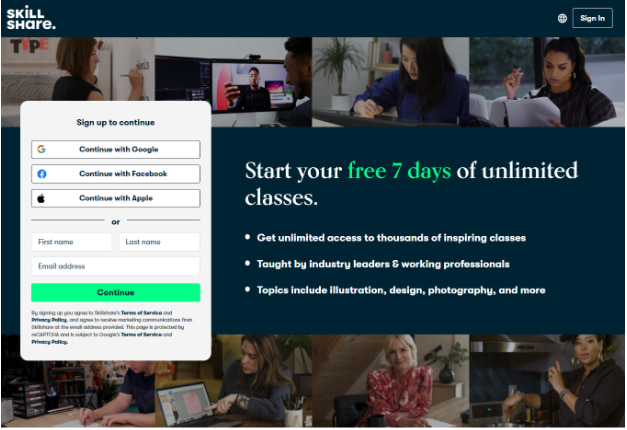 Enroll At Skillshare