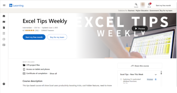 Excel Tips Weekly