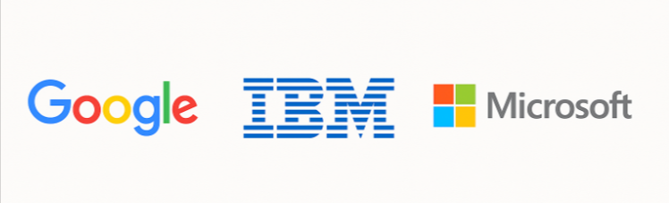 Google, IBM, and Microsoft