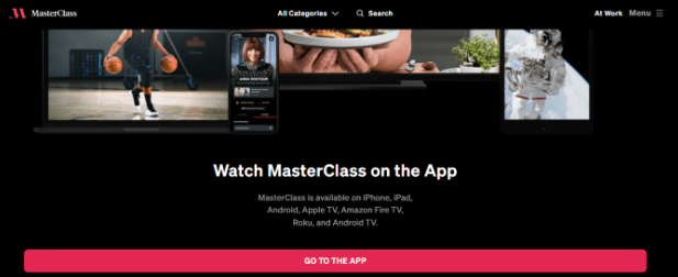 MasterClass mobile app