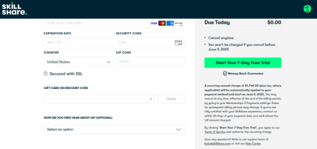 Skillshare Free Trial
