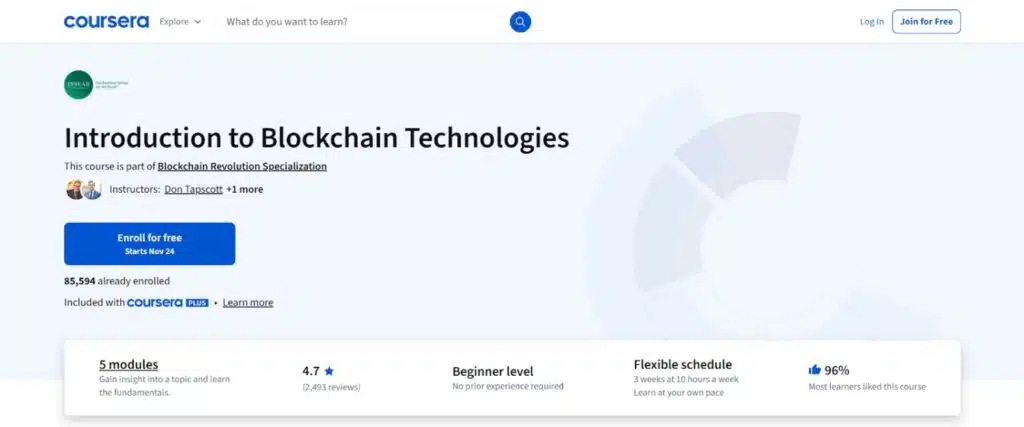 Introduction To Blockchain Technologies