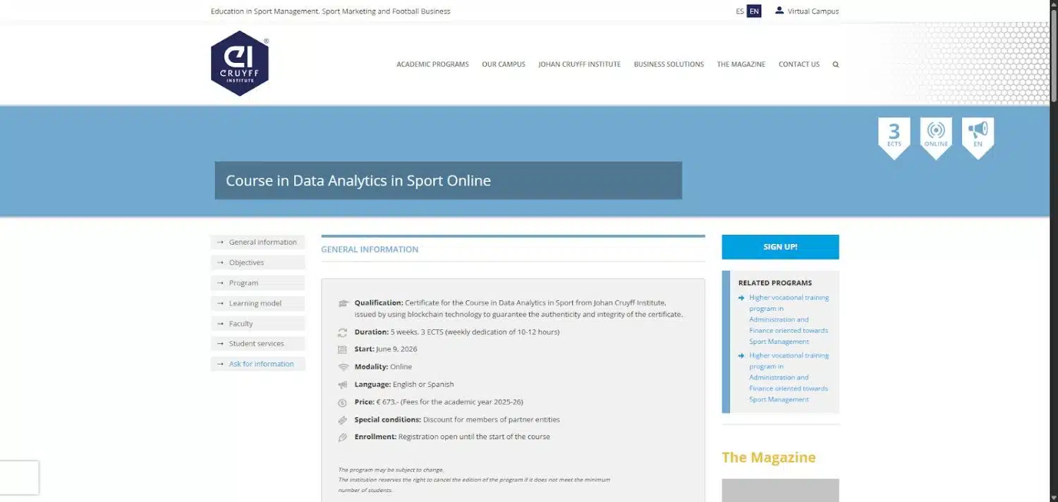 Data Analytics in Sport Data Analytics in Sport