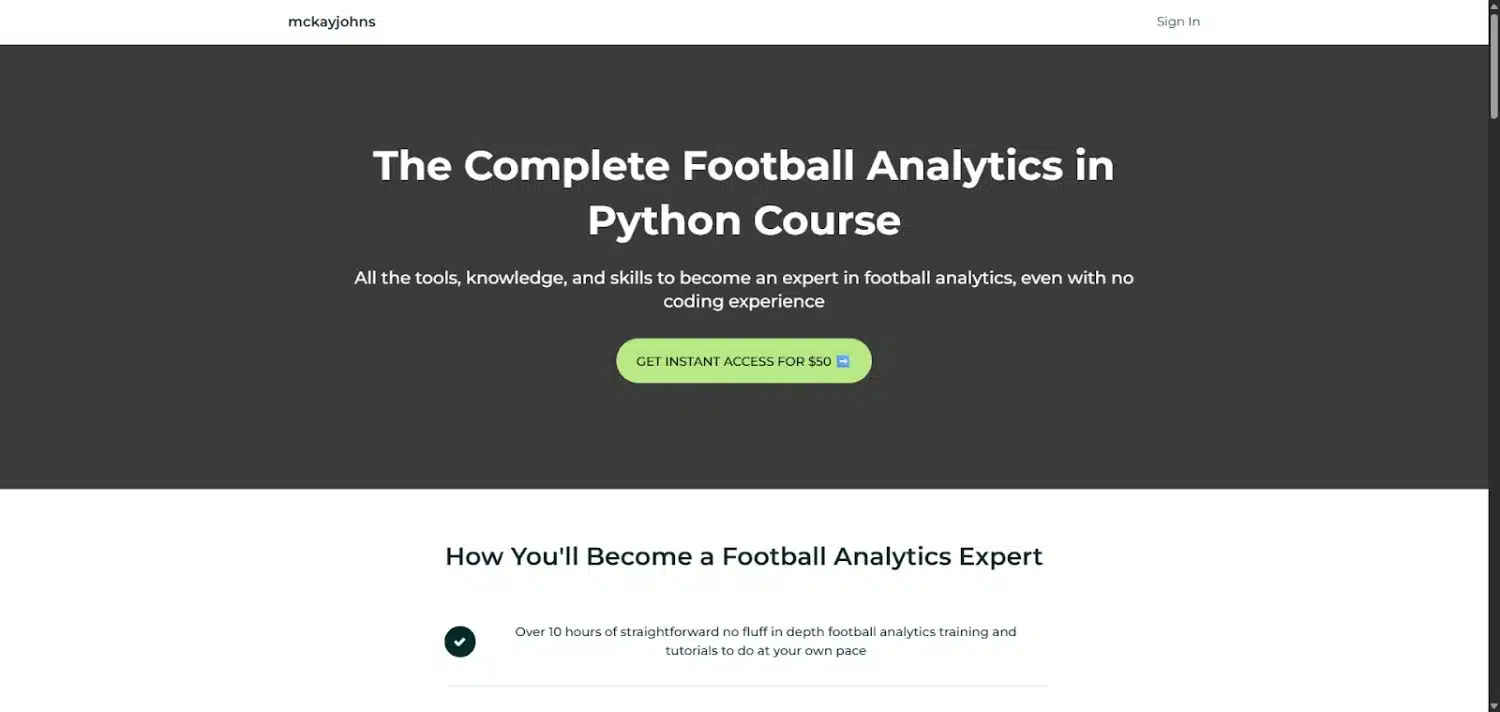 Football Analytics in Python Football Analytics in Python