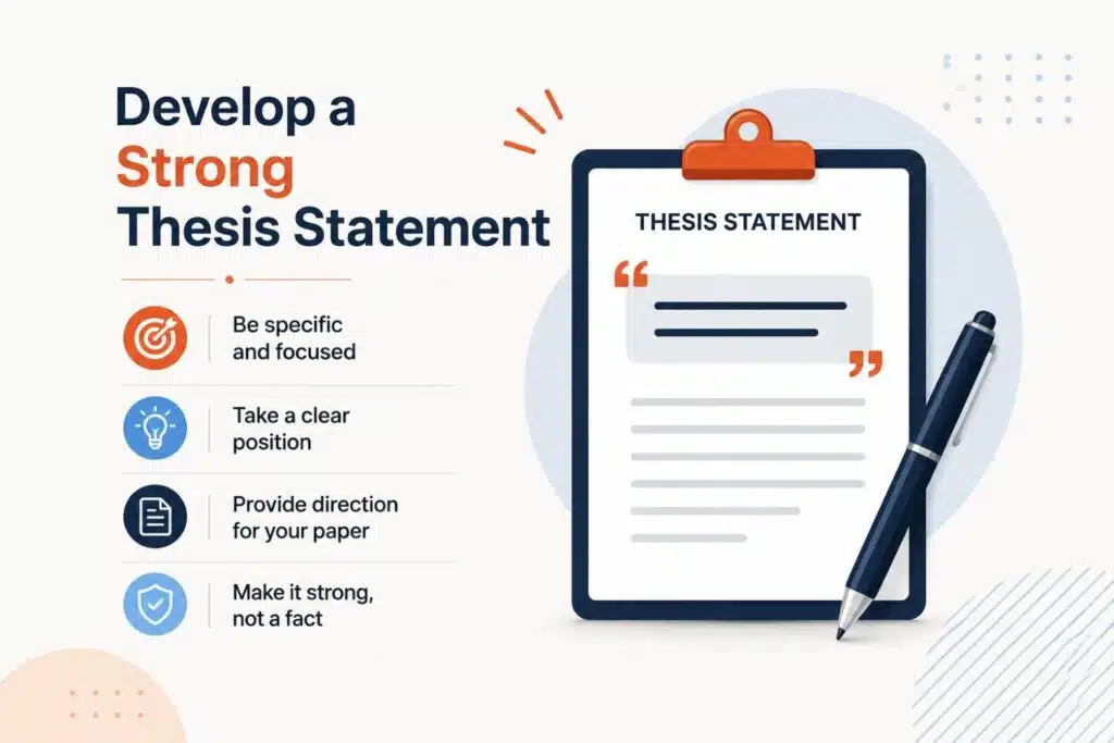 Develop a Strong Thesis Statement Develop a Strong Thesis Statement